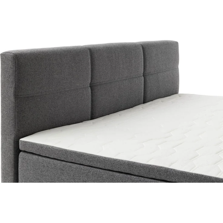Boxspringbett Kansas / Kenora, Holzwerkstoff, Stoff, Grau, 180 x 110 x 213 cm – Bild 3
