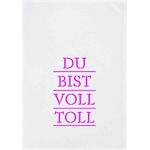 17,30 Hamburg Geschirrtuch DU BIST VOLL TOLL, neon Pink, (1-tlg), 50x70 cm, Siebdruck