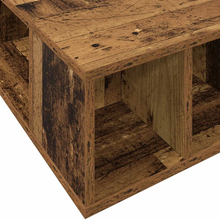 vidaXL Bettgestell mit Stauraum Altholz 80 x 200 cm Holzwerkstoff 3429552 – Bild 7
