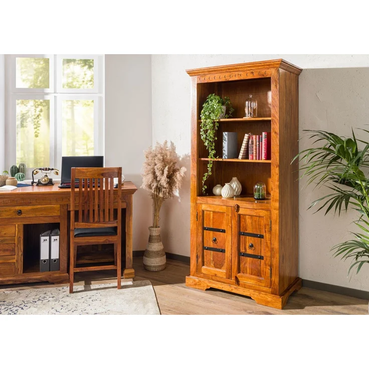 Regal Akazie 84x50x183 honig lackiert OXFORD #0406 – Bild 9