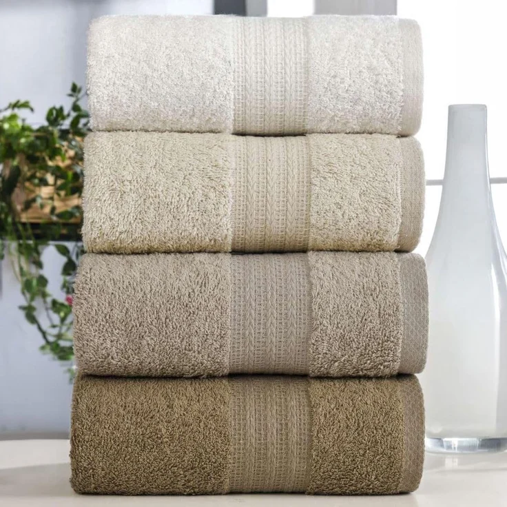 Mijolnir 'Rainbow - Brown' Handtuchset (4-teilig), Braun, 50 x 85 cm – Bild 2