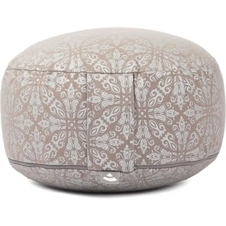 bodhi Meditationskissen Meditationskissen RONDO, 32 x 20 cm Raja, taupe/silber, Kapok – Bild 1