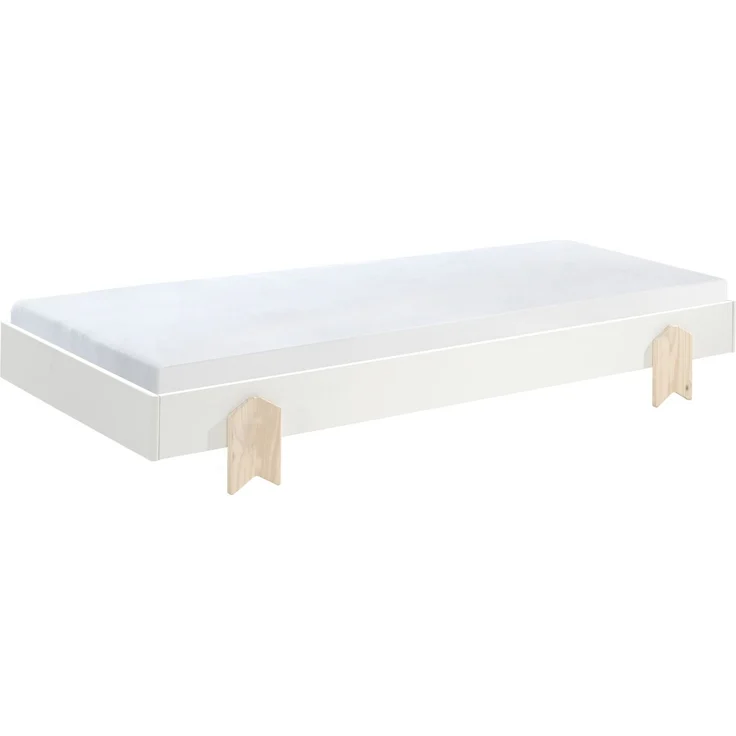 Stapelbett Karlene 204x94x28 Kinderbett MDF Weiß – Bild 2