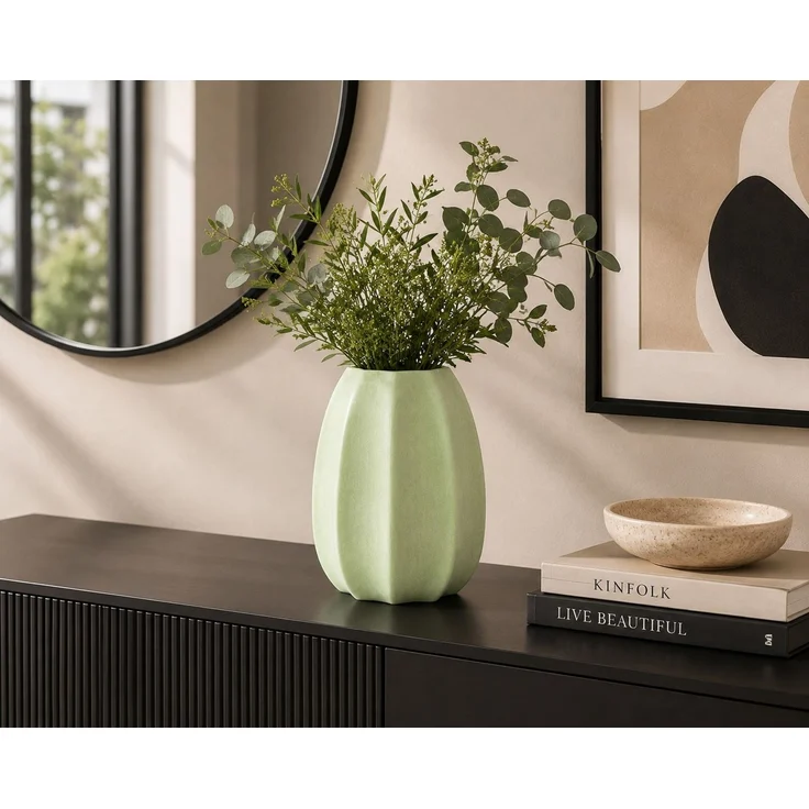 Dekovase Vase BRADLEY von Light & Living Blumenvase Ø17x23,5 cm Glas Mintgrün – Bild 2