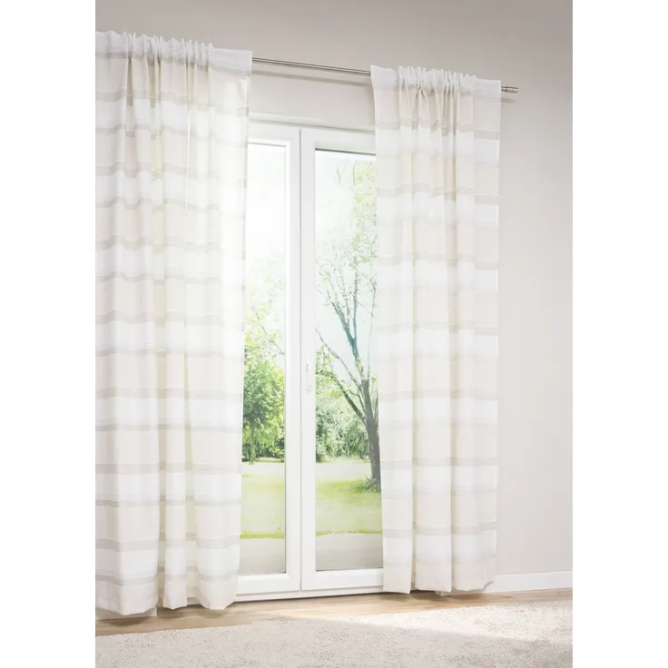 Lysel - Dekoschal Linisa #1W in den Maßen (B x H): 146cm x 245cm in Beige/beige