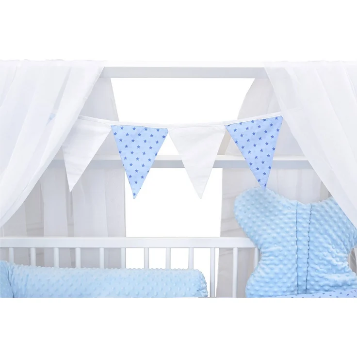 Baby-Delux Komplettbett Hausbett Babybett Schutzgitter Komplettset, 10-tlg, Kinderbett 60x120 cm weiß, Bettset verschiedene Designs – Bild 4