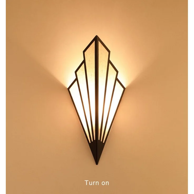 POPOLIC LED Wandleuchte Moderne Wandleuchte mit Fächer-Design, Mit sanftem Flammenlicht-Effekt für Flur, Wohnzimmer und Schlafzimmer. – Bild 2
