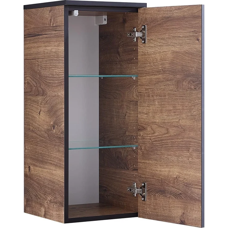 Pelipal Badezimmerschrank Quickset 374 in Eiche Ribbeck quer Nachbildung, 30 cm breit | Halbhoher Midischrank mit 2 Türen, 1 Schubkasten und 3 Einlegeböden – Bild 5