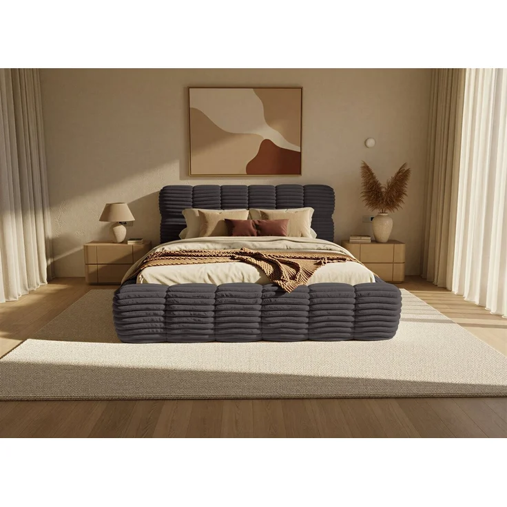 thematys Polsterbett CLOUD mit Bettkasten 160x200cm, Ohne Matratze, Vito, Grafit – Bild 3