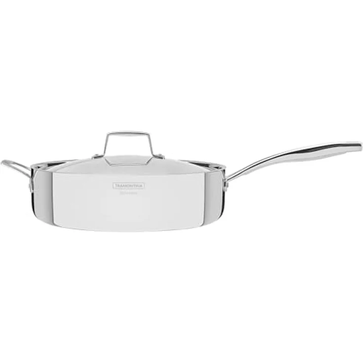 Tramontina Schmorpfanne GRANO rostfreier Edelstahl, mit Deckel, Edelstahl 18/10, Rostfrei, spülmaschinenfest, backofengeeignet – Bild 1