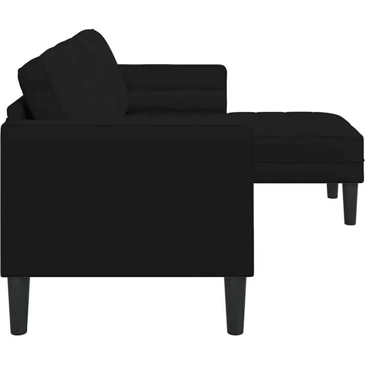 vidaXL Sofa Set mit Kissen Schwarz Polyester 42001931 – Bild 4