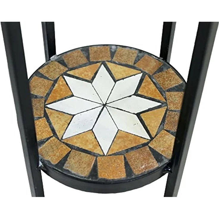 DanDiBo Blumenregal Mosaik Rund 140 cm Blumentreppe 12009 Blumenständer Blumensäule Pflanzenständer Groß – Bild 3