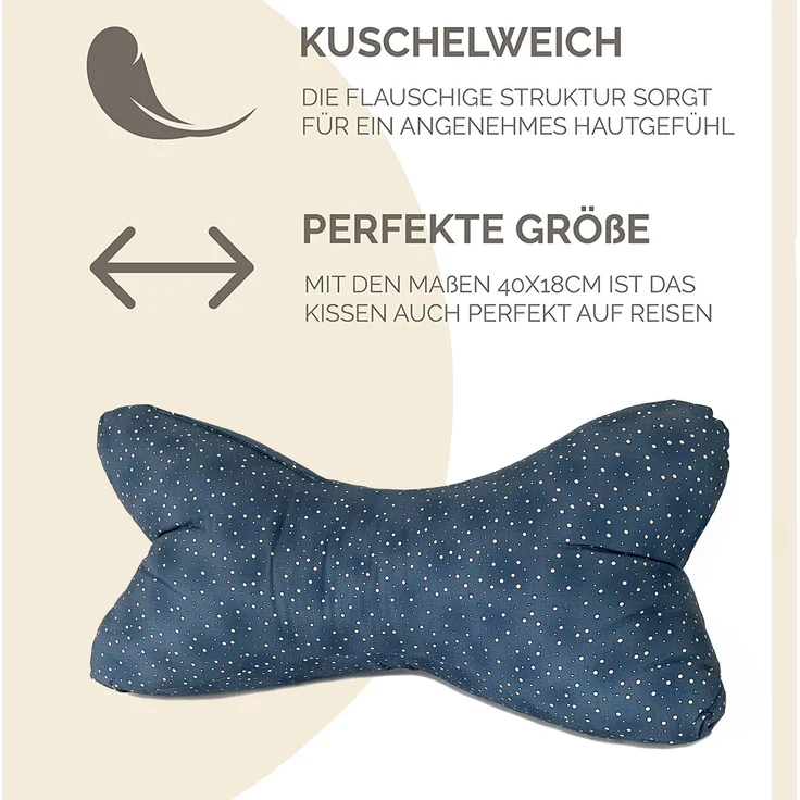 Dr. Berger Leseknochen Spaceblue mit Tupfen 40 x 16 cm – Bild 2