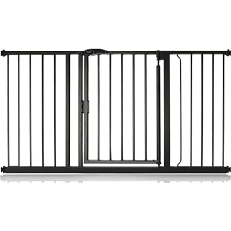 Bettacare Automatisch Schließendes Treppengitter, 139.8cm - 146.8cm, Mattschwarz, Druckmontage-Sicherheitsgitter, Babygitter, Sicherheitsschranke für Türen, Flure und Räume – Bild 2