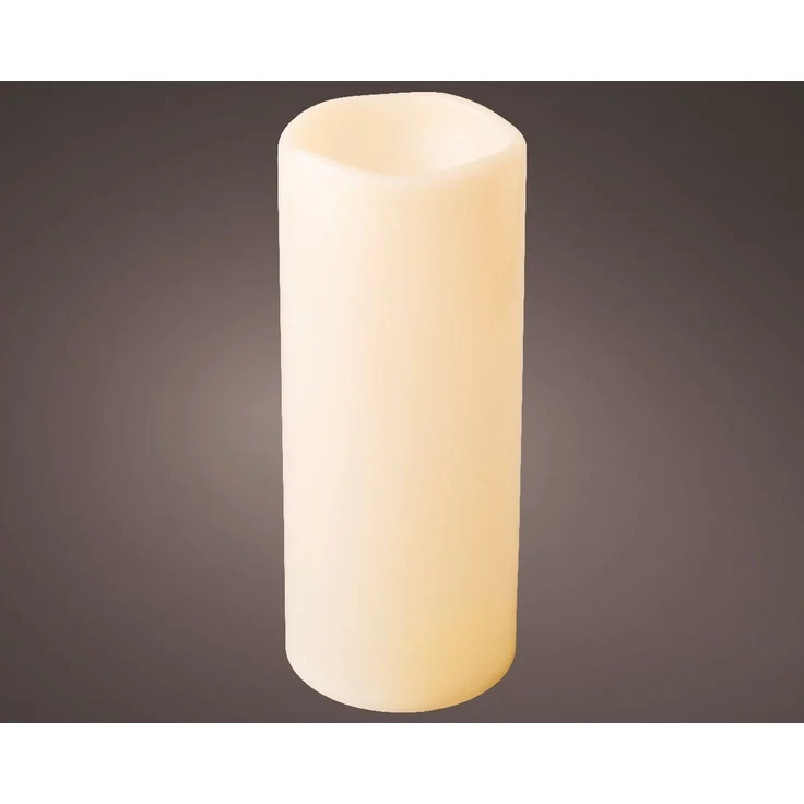 Lumineo LED-Kerze, warmweiß, LED Kerze 12x30 cm mit Timer Outdoor Kunststoff Creme / Warmweiß – Bild 2