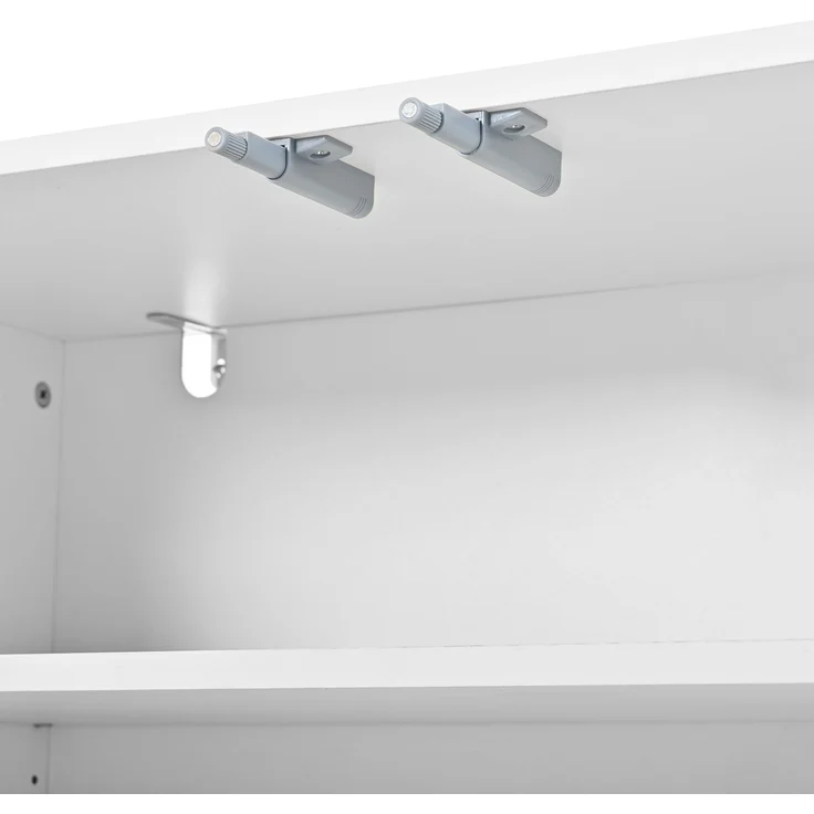 ZUBALIYA Schuhschrank 120 x 35,5 x 80 cm, mit 3 Türen, aus MDF / Spanplatte, Weiß – Bild 24