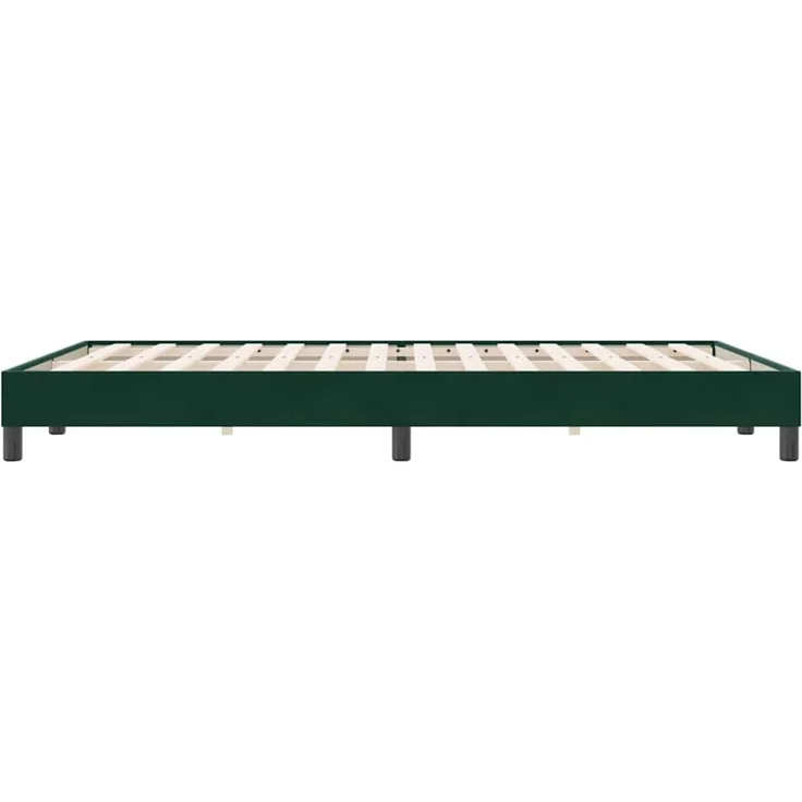 Doppelbett, Bettgestell Modernen ohne Matratze Dunkelgrün 140x220 cm Samt d2373e – Bild 6