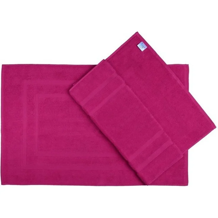 NatureMark 2er Pack Badvorleger Badematte | Premium Qualität | 100% Baumwolle | 50x80 cm | Duschvorleger Duschmatte Doppelpack | Farbe: Pink – Bild 4