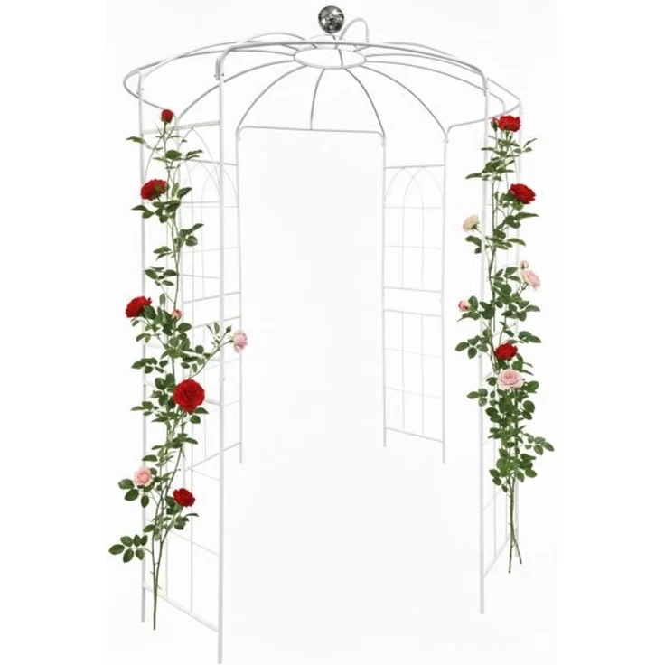 Relaxdays Rosenpavillon Metall – Bild 1