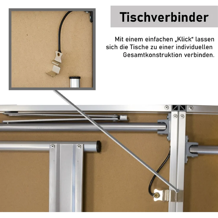 Tapeziertisch klappbar, Arbeitstisch, Mehrzwecktisch höhenverstellbar, weiß – Bild 4