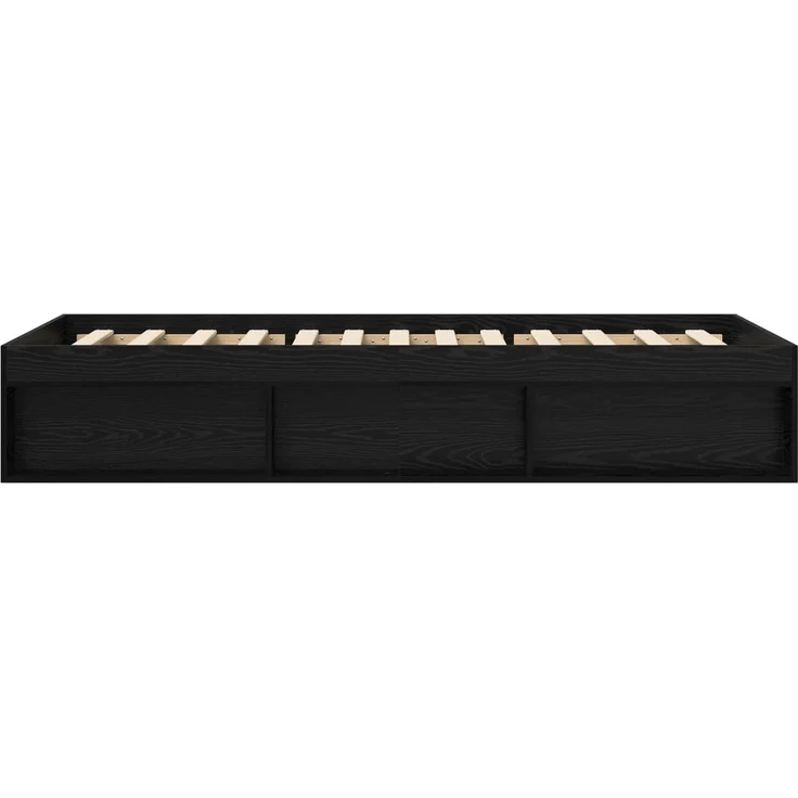 vidaXL Bettgestell mit Stauraum mit Regal Schwarze Eiche 80 x 200 cm 3429523 – Bild 5