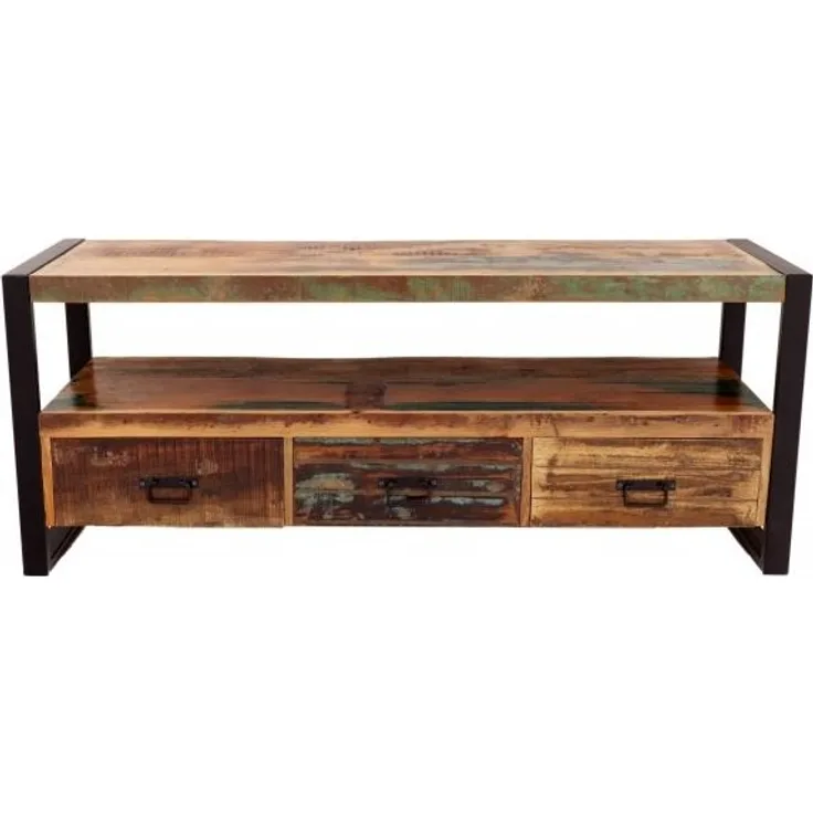 Fernsehtisch Retro 150x60x45 aus recyceltem Mangoholz