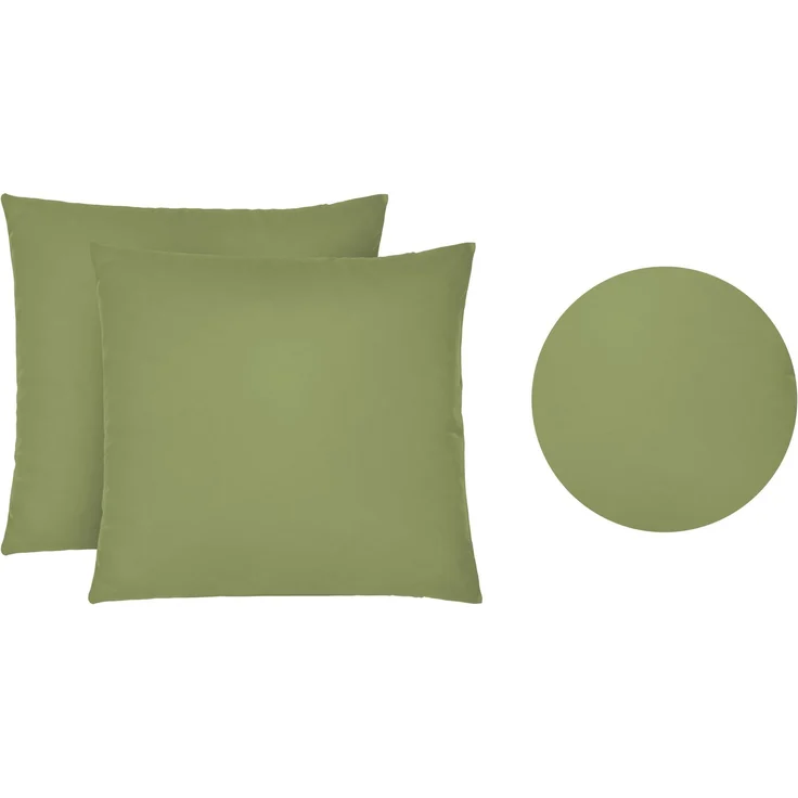 biberna Feinjersey-Kissenbezug, 2-teilig, fichte, 80x80 cm – Bild 5