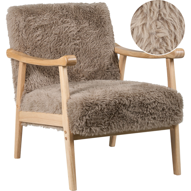 Sessel LEKNES Webpelz Taupe