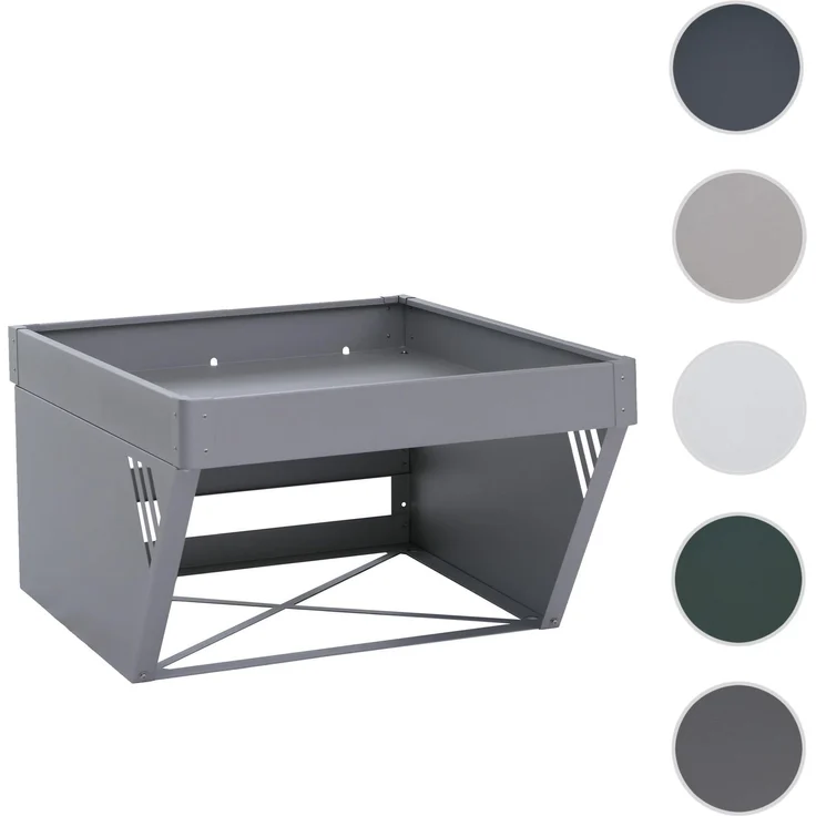 Mendler 'HWC-P41' Mähroboter-Garage mit Pflanzkasten, Edelstahl, 40x60x70 cm, Grau – Bild 10
