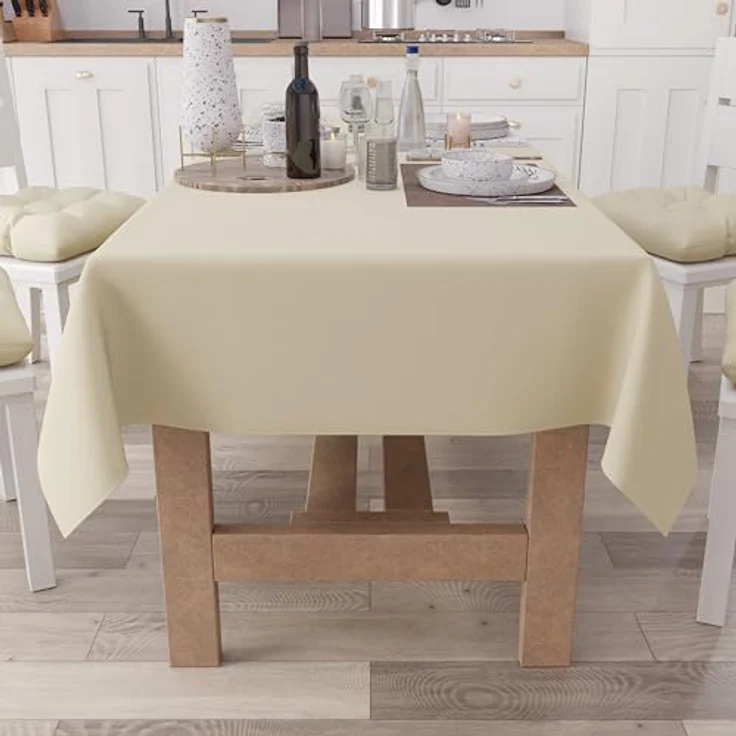 Petti Artigiani Italiani - Tischdecke, Küchentischdecke aus Baumwolle, einfarbig, Sand X15 Plätze (140 x 300 cm) – Bild 2