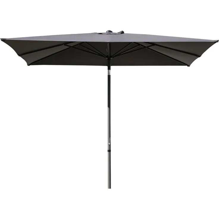 Gardissimo Sonnenschirm New Sunrise 3x2 m anthrazit Kurbelschirm knickbar Gartenschirm, LxB: 200x300 cm, Spar-Set, 1 Sonnenschirm, mit Kurbel / Kippfunktion / UV-Schutz 50+