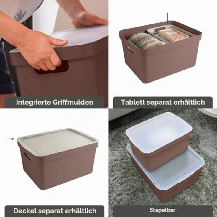 Sigma home Aufbewahrungsbox 32L schoko – Bild 7