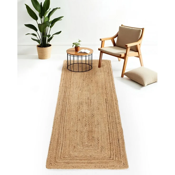 carpetfine Teppich Nele Juteteppich Naturfaser, rechteckig, Höhe: 6 mm, geflochtener Wendeteppich aus 100% Jute, quadratisch und als Läufer – Bild 2