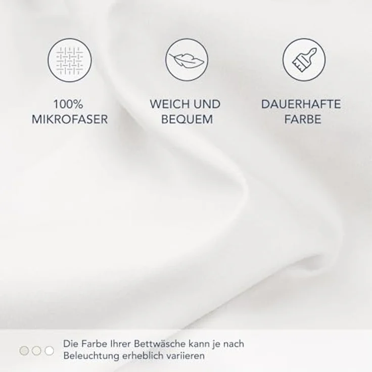 Dreamzie Spannbettlaken 160x200 cm - 35 cm Tiefe Tasche - 100% Mikrofaser Bettlaken - Elfenbein, Schadstoffgeprüft(Oeko TEX), Bettlaken mit Gummizug – Bild 5