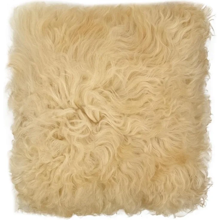 Lammfellkissen Gotland Vanille mit Inlett