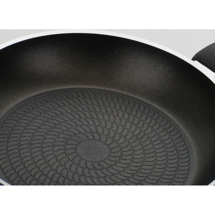GSW Pfannen-Set Dream Line, Aluminium (Set, 5-tlg, je 1 Pfanne 24/28cm, 1 Deckel 24-28cm, 1 Pfannenwender, 1 Multizange), Antihaft-Versiegelung, Wabenboden, Induktion – Bild 2