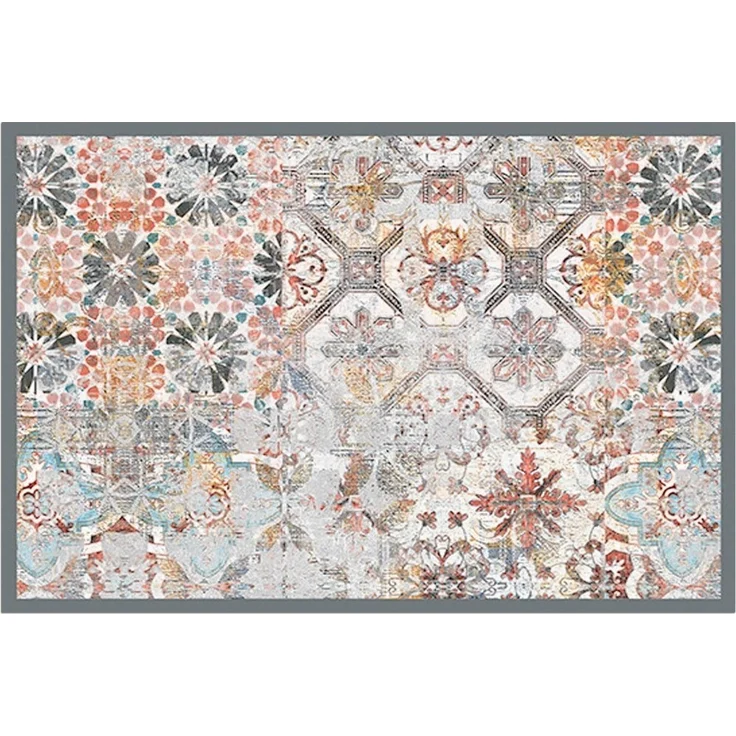 matches21 HOME & HOBBY Fußmatte Türmatte Floral Shabby Boho in 40x60 cm als Fussabtreter, rechteckig, Höhe: 5 mm, Rutschfester Türvorleger für innen als waschbare Schmutzfangmatte – Bild 4