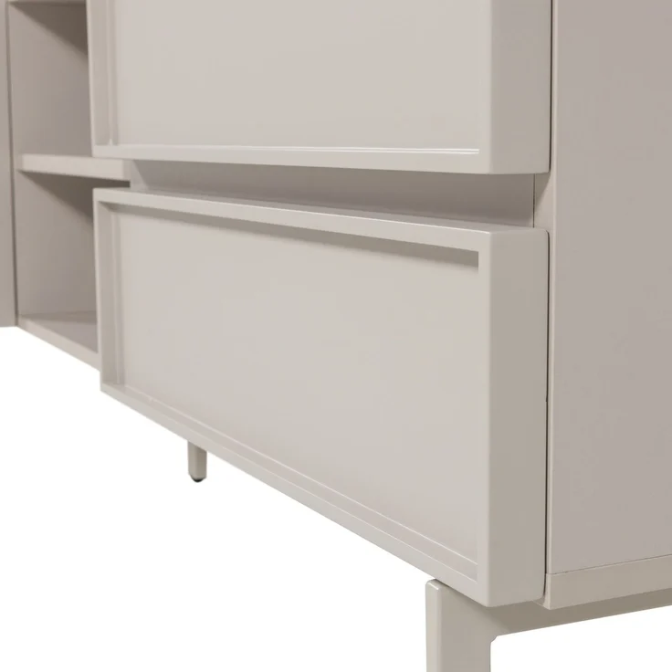 TV-Board Tours aus Melamin und MDF, modern mit viel Stauraum, sandfarben, 180 cm breit – Bild 6