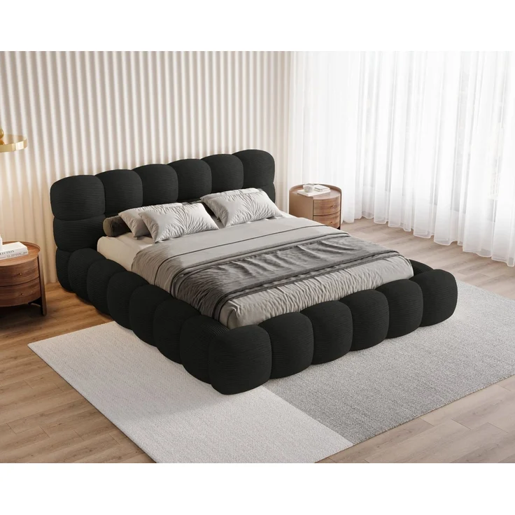 Chilly Möbel Polsterbett Stone Cord Stoff 200x200 cm mit Stauraum Poso 135 – Bild 2