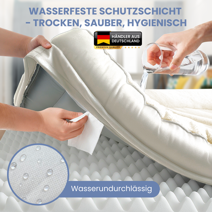 ELONEO Hundebett ELONEO - Orthopädisches Premium Hundebett, gelenkschonend, waschbar, Aus kuscheligem Sherpa-Fleece und strapazierfähigem Sofastoff – Bild 5