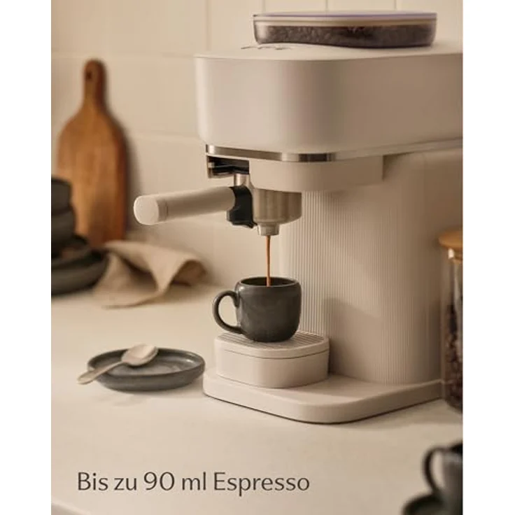 Cosumy Espressotasse 4er Espressotassen Set mit Untertassen Weiß – 90 ml Keramik Espresso, 4-tlg, Steingut, Handglasiert, Spülmaschinenfest & Mikrowellengeeignet, 4er Set – Bild 3