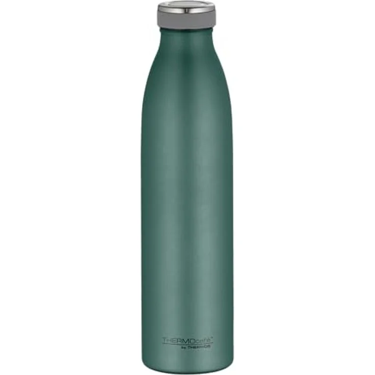 THERMOcafé Isolierflasche TC BOTTLE, aus doppelwandigem Edelstahl, spülmaschinenfest, gummierter Drehverschluss, absolut dicht bei Kohlensäure – Bild 1