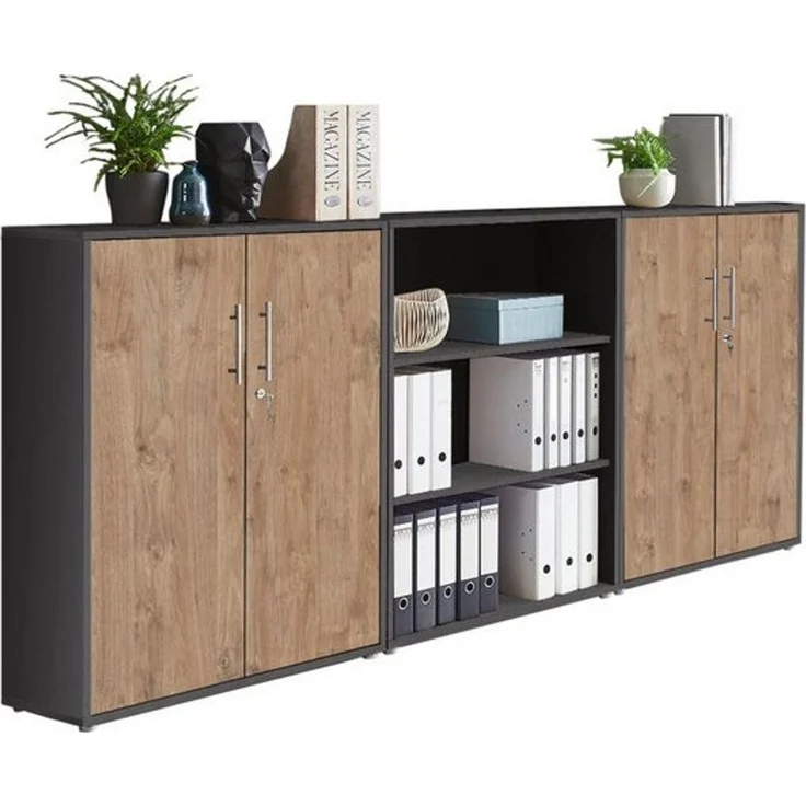 BMG Möbel Aktenschrank Office Edition 9 (Schrankwand Set, 3tlg) abschließbar, matt oder Hochglanz lackiert – Bild 4
