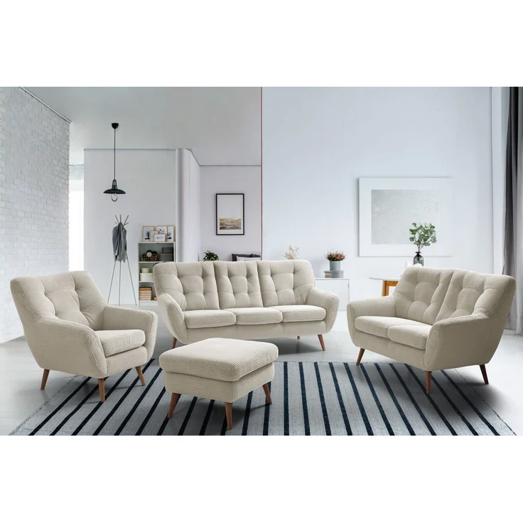 exxpo - sofa fashion Sessel Scandi, Loungesessel mit tollem Sitzkomfort, hochwertige Polsterung, bequem, hohe Holzfüße – Bild 2