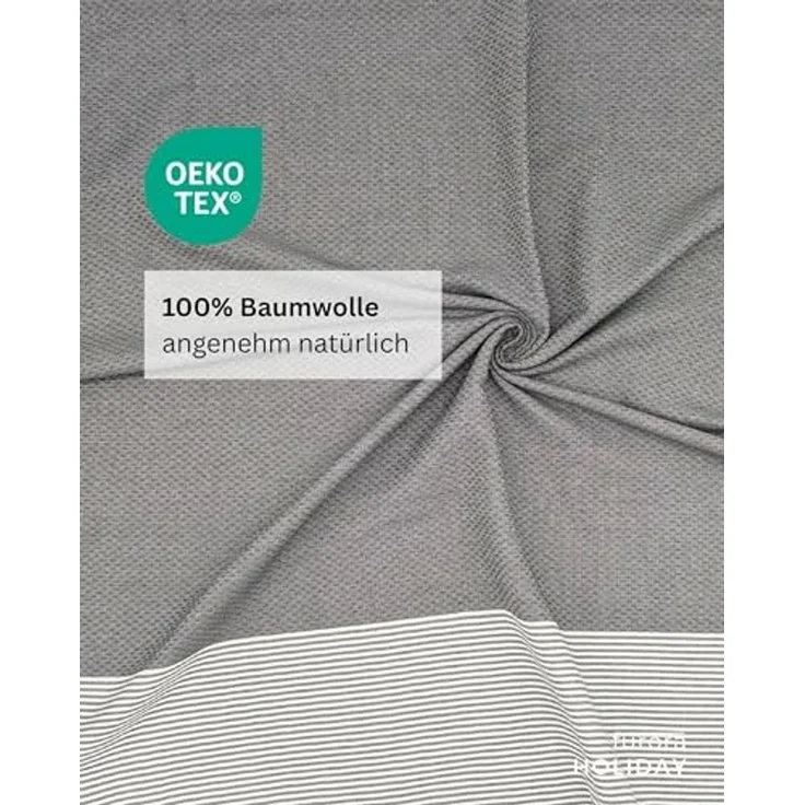 furora HOLIDAY Saunatuch Strandtuch Hamamtuch: groß 100x200 cm Saunatuch, Strandhandtuch dünn, Strandtuch Saunatuch aus 100% Baumwolle Strandtuch Set – Bild 2