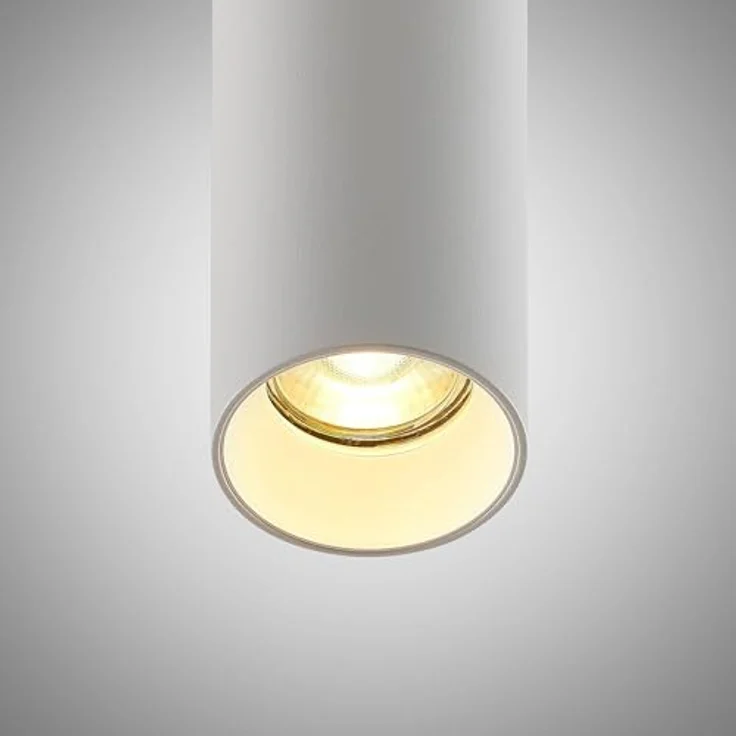 ARCCHIO Ejona Pendelleuchte, weiß, Aluminium, Höhe 35 cm, GU10 Fassung, inkl. weißem und schwarzem Reflektor – Bild 6