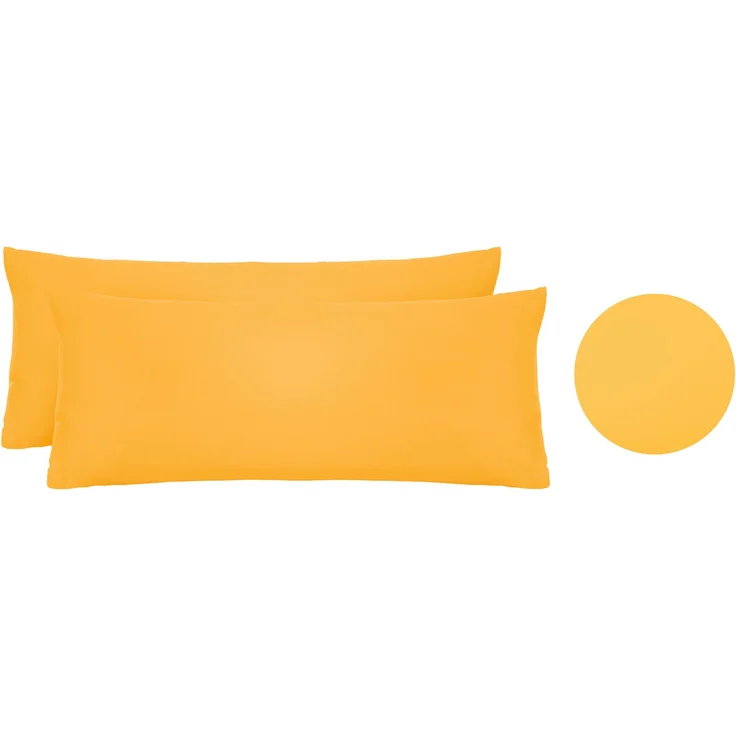 biberna Feinjersey-Kissenbezug, 2-teilig, gold, 40x80 cm – Bild 5