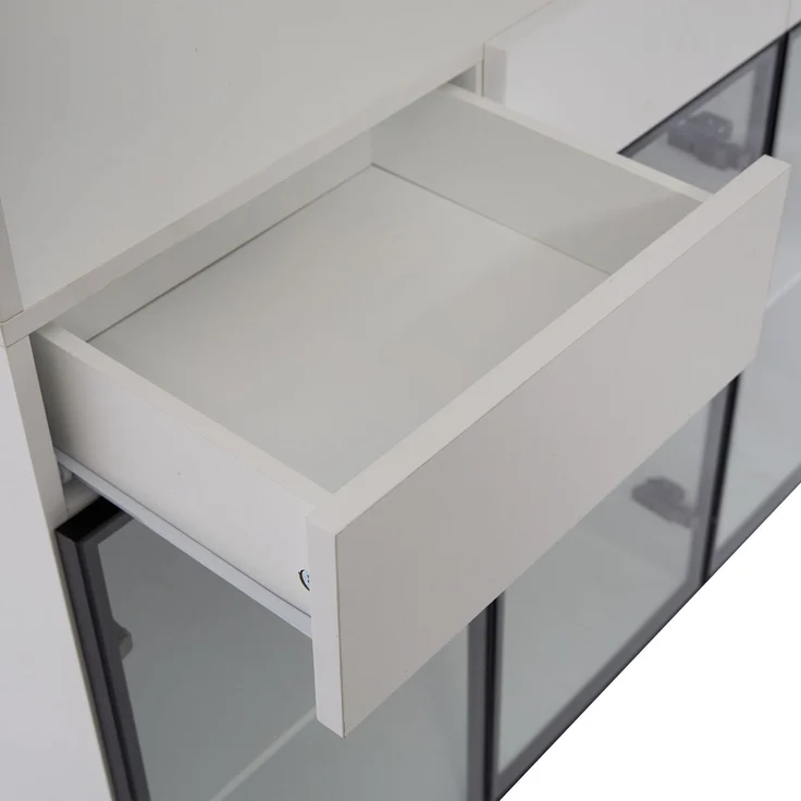 ZUBALIYA Schrank mit LED-Beleuchtung in Weiß, ideale Lösung für kleine Räume, robuste Verarbeitung, langlebige Materialien, einfache Selbstmontage, mit verständlicher Aufbauanleitung, si. (Modell 4) – Bild 11