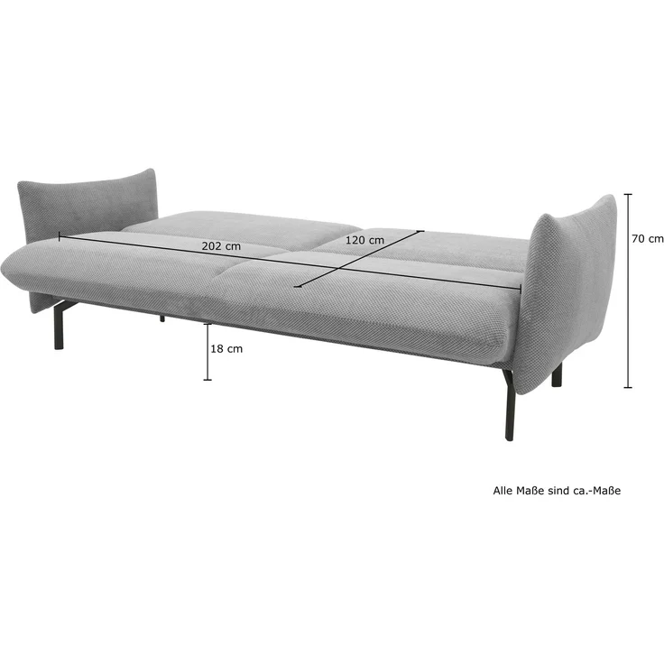 DOMO. collection Sofa 700 003, 2-Sitzer Liege, Rechteckig, Schlaffunktion, Füße mit Filzgleitern, 2er Couch, Polstergarnitur, 234 x 95 x 102 cm (BxTxH), mint – Bild 13