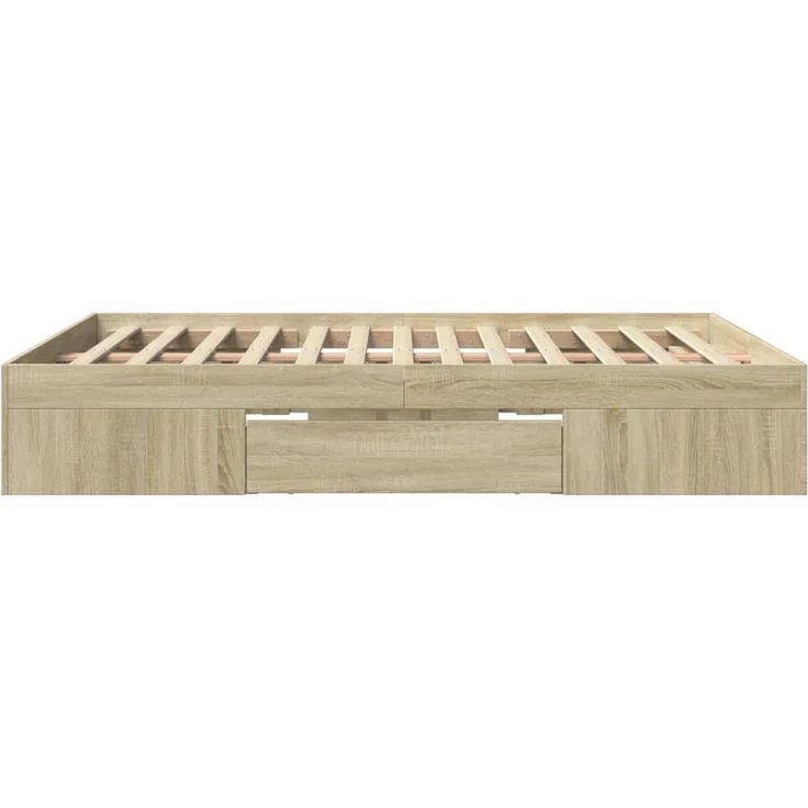 vidaXL Bettgestell ohne Matratze Sonoma-Eiche 160x200 cm Holzwerkstoff 3295459 – Bild 6